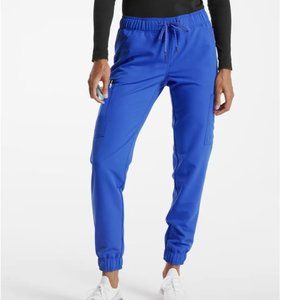 Jaanuu Women's Mesh-Enhanced Scrub Jogger Royal Blue XXS